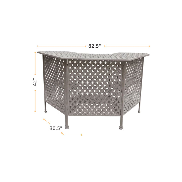 Cast Alumnim Weave Pattern Party Bar Table