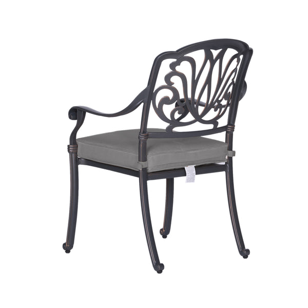 Athens Patio Dining Chairs with Sunbrella Cushions, All-Weather, Sturdy, and Comfortable Outdoor Aluminum Armchairs with Cushions, Set of 2