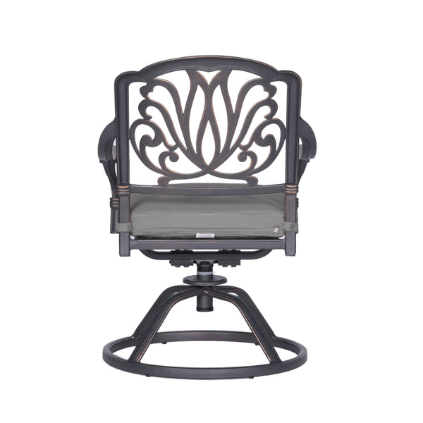 Athens Patio Swivel Rockers with Sunbrella Cushion, All-Weather, Durable, and Comfortable Outdoor Aluminum Armchairs with Cushion, Set of 2