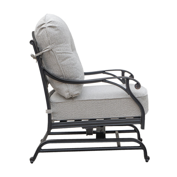 Sparta Stylish Outdoor Patio Aluminum Motion Club Chairs with Cushion: Durable, Weather-Resistant, Comfortable Lounge Chairs for Garden and Outdoor Spaces, Set of 2