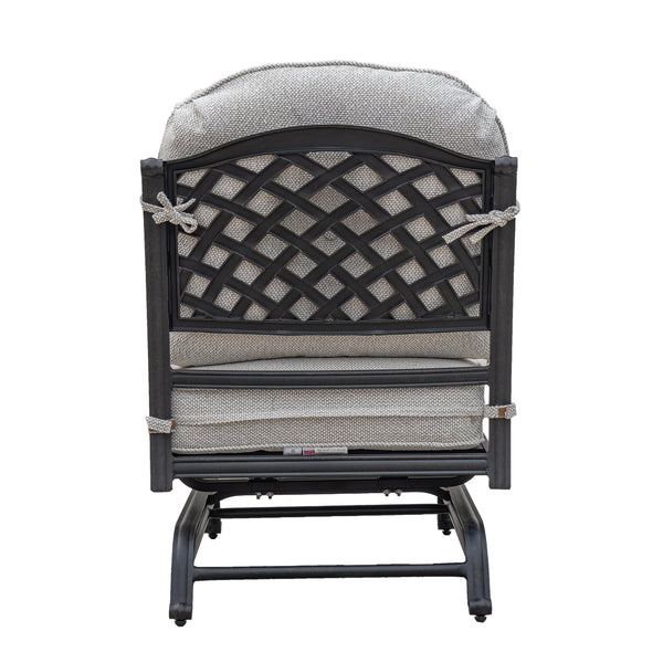 Sparta Stylish Outdoor Patio Aluminum Motion Club Chairs with Cushion: Durable, Weather-Resistant, Comfortable Lounge Chairs for Garden and Outdoor Spaces, Set of 2
