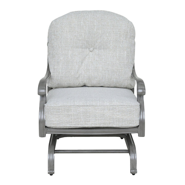 Sparta Stylish Outdoor Patio Aluminum Motion Club Chairs with Cushion: Durable, Weather-Resistant, Comfortable Lounge Chairs for Garden and Outdoor Spaces, Set of 2