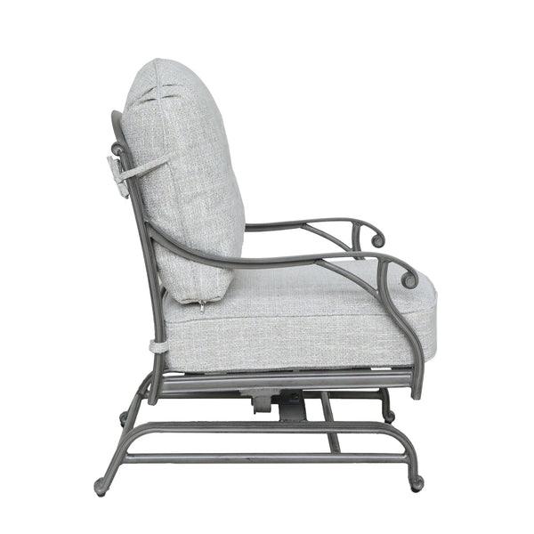 Sparta Stylish Outdoor Patio Aluminum Motion Club Chairs with Cushion: Durable, Weather-Resistant, Comfortable Lounge Chairs for Garden and Outdoor Spaces, Set of 2