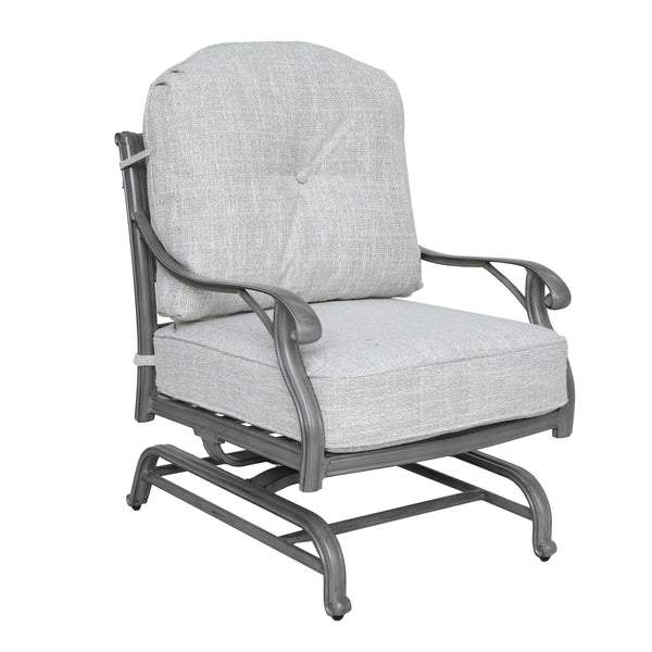 Sparta Stylish Outdoor Patio Aluminum Motion Club Chairs with Cushion: Durable, Weather-Resistant, Comfortable Lounge Chairs for Garden and Outdoor Spaces, Set of 2