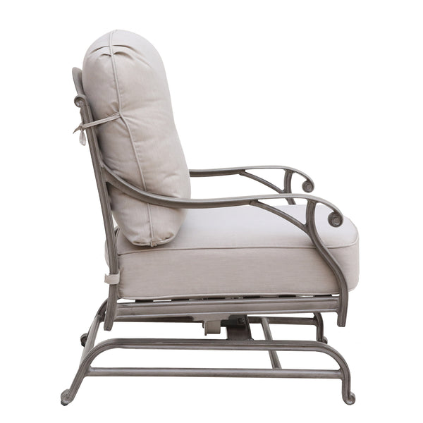 Sparta Stylish Outdoor Patio Aluminum Motion Club Chairs with Cushion: Durable, Weather-Resistant, Comfortable Lounge Chairs for Garden and Outdoor Spaces, Set of 2