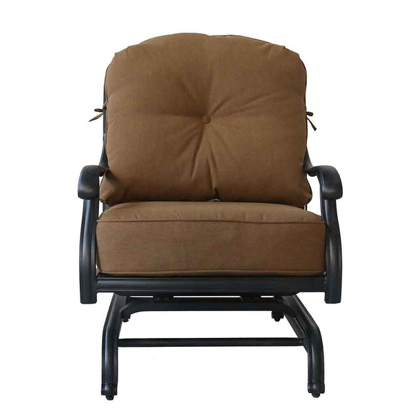 Sparta Stylish Outdoor Patio Aluminum Motion Club Chairs with Cushion: Durable, Weather-Resistant, Comfortable Lounge Chairs for Garden and Outdoor Spaces, Set of 2