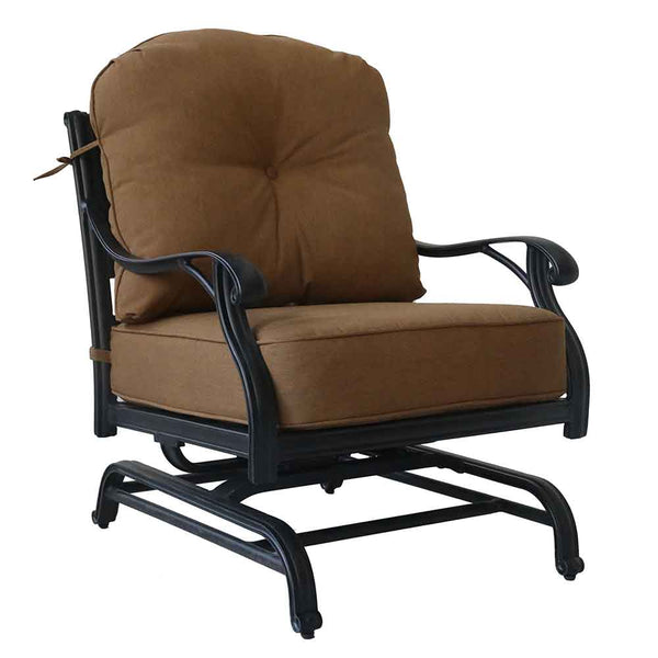 Sparta Stylish Outdoor Patio Aluminum Motion Club Chairs with Cushion: Durable, Weather-Resistant, Comfortable Lounge Chairs for Garden and Outdoor Spaces, Set of 2