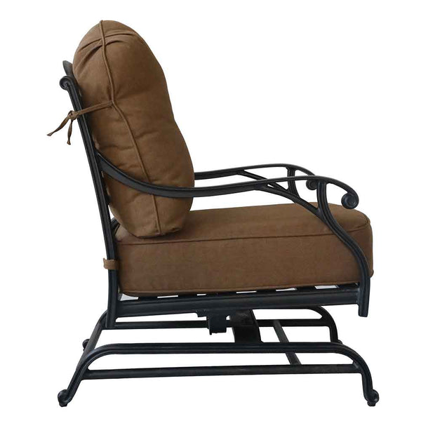 Sparta Stylish Outdoor Patio Aluminum Motion Club Chairs with Cushion: Durable, Weather-Resistant, Comfortable Lounge Chairs for Garden and Outdoor Spaces, Set of 2