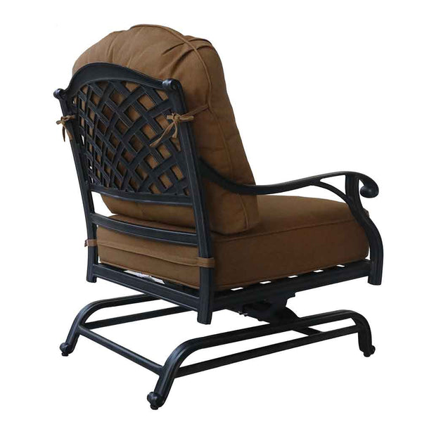 Sparta Stylish Outdoor Patio Aluminum Motion Club Chairs with Cushion: Durable, Weather-Resistant, Comfortable Lounge Chairs for Garden and Outdoor Spaces, Set of 2