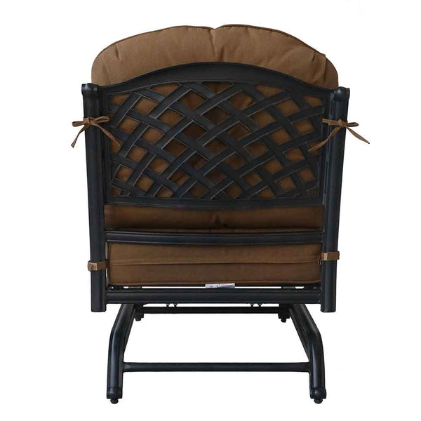 Sparta Stylish Outdoor Patio Aluminum Motion Club Chairs with Cushion: Durable, Weather-Resistant, Comfortable Lounge Chairs for Garden and Outdoor Spaces, Set of 2