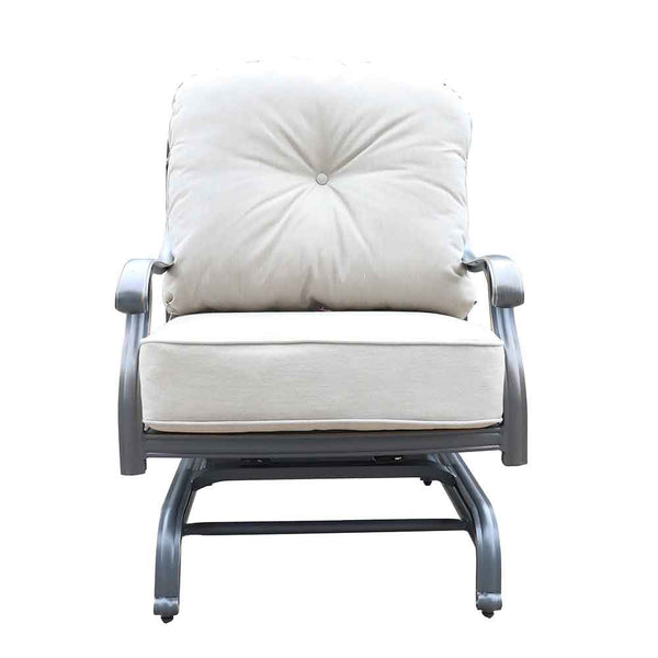 Sparta Stylish Outdoor Patio Aluminum Motion Club Chairs with Cushion: Durable, Weather-Resistant, Comfortable Lounge Chairs for Garden and Outdoor Spaces, Set of 2