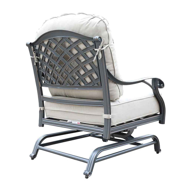 Sparta Stylish Outdoor Patio Aluminum Motion Club Chairs with Cushion: Durable, Weather-Resistant, Comfortable Lounge Chairs for Garden and Outdoor Spaces, Set of 2
