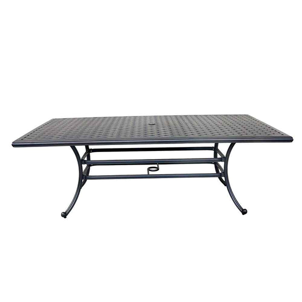 Sparta Stylish Outdoor 7-Piece Aluminum Dining Set with Cushion: Weather-Resistant, Classic, Durable and Comfortable Patio Furniture Set with Armchairs and Rectangle Table