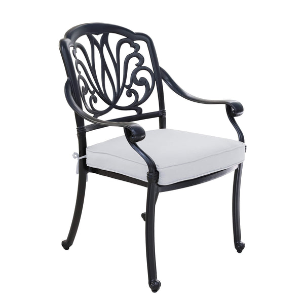 Athens Patio Dining Chairs with Sunbrella Cushions, All-Weather, Sturdy, and Comfortable Outdoor Aluminum Armchairs with Cushions, Set of 2