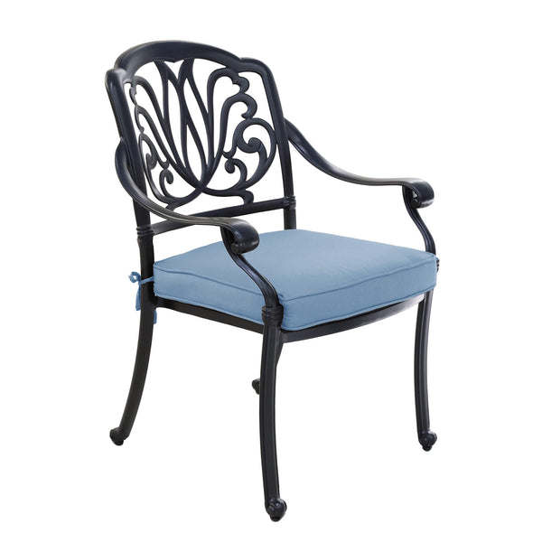 Athens Patio Dining Chairs with Sunbrella Cushions, All-Weather, Sturdy, and Comfortable Outdoor Aluminum Armchairs with Cushions, Set of 2