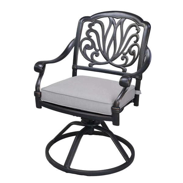 Athens Patio Swivel Rockers with Sunbrella Cushion, All-Weather, Durable, and Comfortable Outdoor Aluminum Armchairs with Cushion, Set of 2