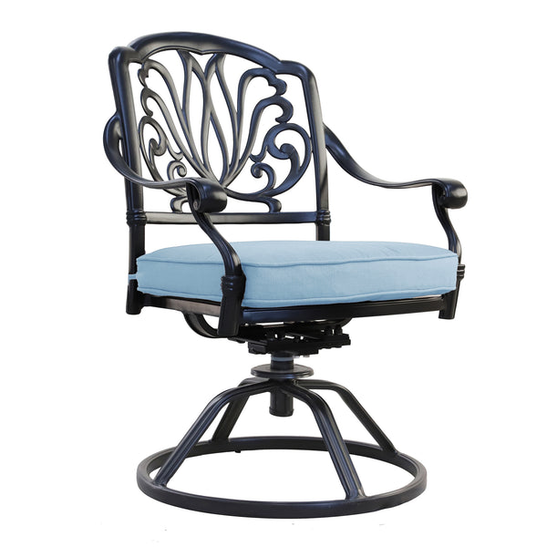 Athens Patio Swivel Rockers with Sunbrella Cushion, All-Weather, Durable, and Comfortable Outdoor Aluminum Armchairs with Cushion, Set of 2