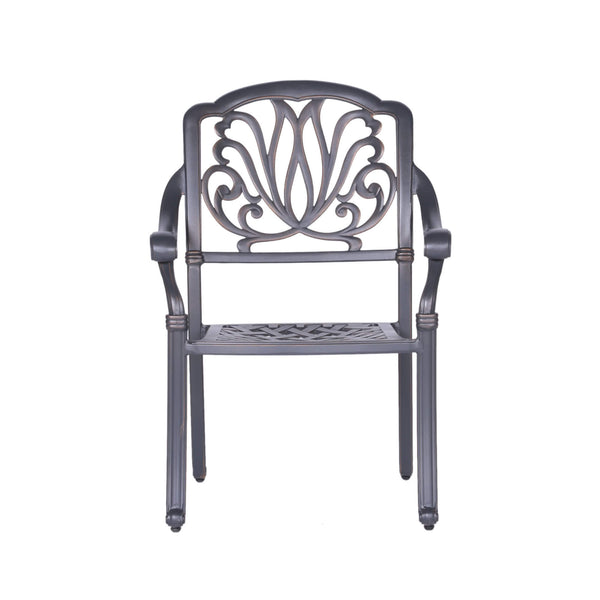 Athens Patio Dining Chairs with Sunbrella Cushions, All-Weather, Sturdy, and Comfortable Outdoor Aluminum Armchairs with Cushions, Set of 2