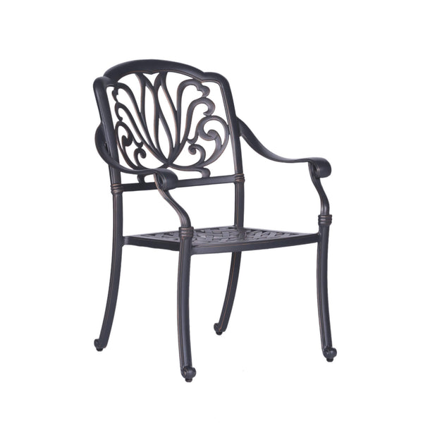 Athens Patio Dining Chairs with Sunbrella Cushions, All-Weather, Sturdy, and Comfortable Outdoor Aluminum Armchairs with Cushions, Set of 2