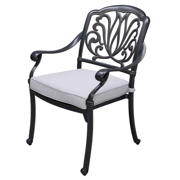 Athens Patio Dining Chairs with Sunbrella Cushions, All-Weather, Sturdy, and Comfortable Outdoor Aluminum Armchairs with Cushions, Set of 2