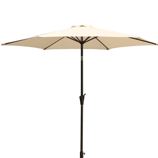 9ft UV-Resistant Patio Umbrella - Waterproof Outdoor Table Shade with Push-Button Tilt & Crank - Ideal for Garden, Deck, Pool & Restaurant (Storage Bag Included, Base Not Included)