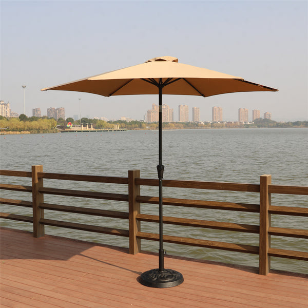 9 Ft Pole Umbrella with Carry Bag and Base