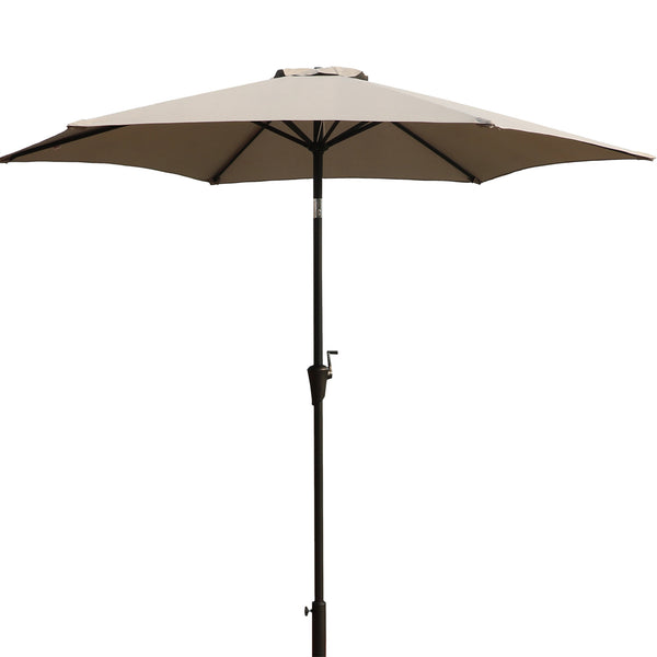 9ft UV-Resistant Patio Umbrella - Waterproof Outdoor Table Shade with Push-Button Tilt & Crank - Ideal for Garden, Deck, Pool & Restaurant (Storage Bag Included, Base Not Included)
