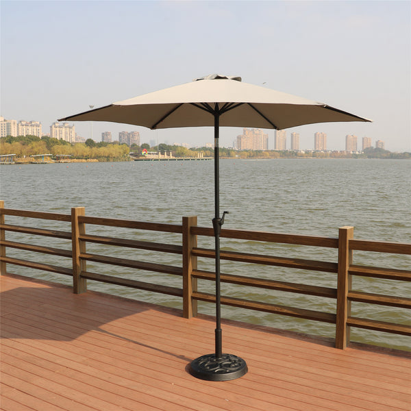 9 Ft Pole Umbrella with Carry Bag and Base