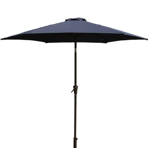 9ft UV-Resistant Patio Umbrella - Waterproof Outdoor Table Shade with Push-Button Tilt & Crank - Ideal for Garden, Deck, Pool & Restaurant (Storage Bag Included, Base Not Included)