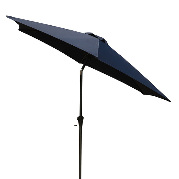 9ft UV-Resistant Patio Umbrella - Waterproof Outdoor Table Shade with Push-Button Tilt & Crank - Ideal for Garden, Deck, Pool & Restaurant (Storage Bag Included, Base Not Included)
