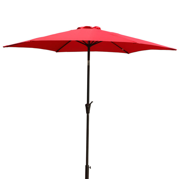 9ft UV-Resistant Patio Umbrella - Waterproof Outdoor Table Shade with Push-Button Tilt & Crank - Ideal for Garden, Deck, Pool & Restaurant (Storage Bag Included, Base Not Included)