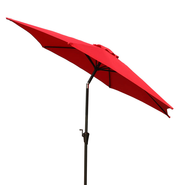 9ft UV-Resistant Patio Umbrella - Waterproof Outdoor Table Shade with Push-Button Tilt & Crank - Ideal for Garden, Deck, Pool & Restaurant (Storage Bag Included, Base Not Included)