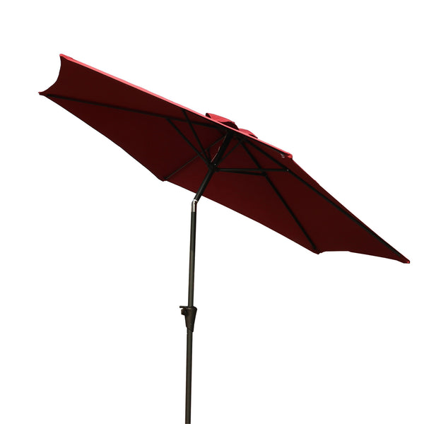 9ft UV-Resistant Patio Umbrella - Waterproof Outdoor Table Shade with Push-Button Tilt & Crank - Ideal for Garden, Deck, Pool & Restaurant (Storage Bag Included, Base Not Included)