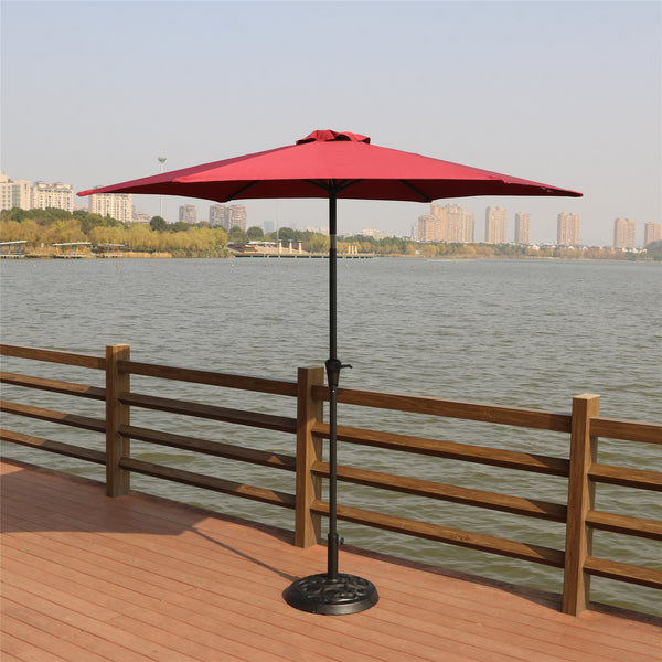 9 Ft Pole Umbrella with Carry Bag and Base