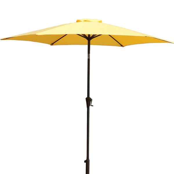 9ft UV-Resistant Patio Umbrella - Waterproof Outdoor Table Shade with Push-Button Tilt & Crank - Ideal for Garden, Deck, Pool & Restaurant (Storage Bag Included, Base Not Included)