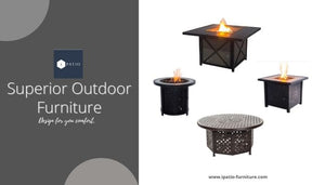 FEEL COZY AND WARM WITH THE IPATIO FIRE PIT TABLE!