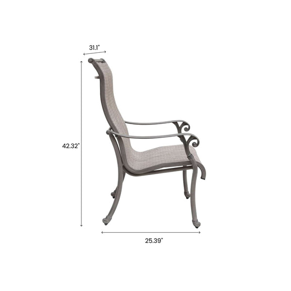 Sparta Sling With Aluminum Frame, All-Weather Furniture (2 pcs)