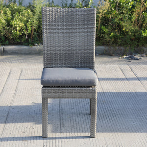 Outdoor Patio Furniture - 8x Wicker Dining Chairs with Cushions