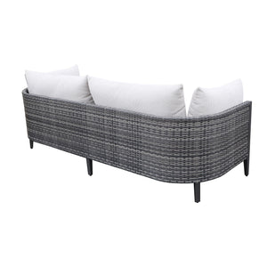 Sonoma Outdoor Modern Wicker Sofa with Cushion - Durable Patio Furniture for Backyard or Balcony, All-Weather Design, Comfortable Seating with Garden Charm