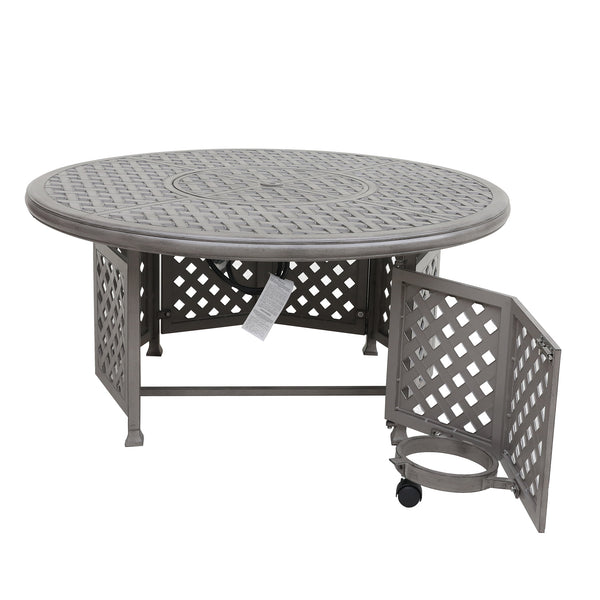 Sparta Cast Aluminum Propane Gas Firepit Table