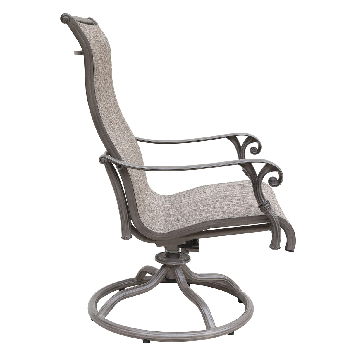 Grey sling back patio chairs hot sale