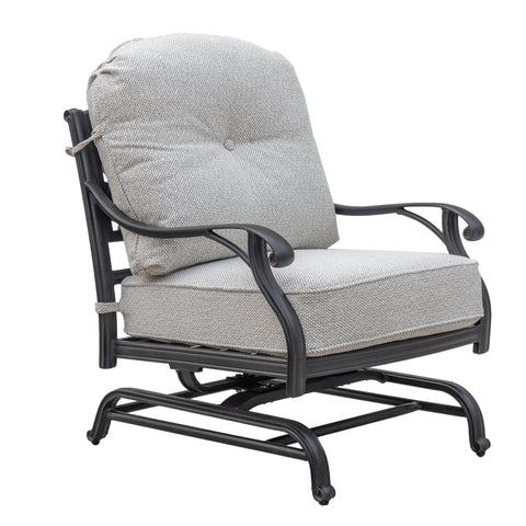 Sparta Stylish Outdoor Patio Aluminum Motion Club Chairs with Cushion: Durable, Weather-Resistant, Comfortable Lounge Chairs for Garden and Outdoor Spaces, Set of 2