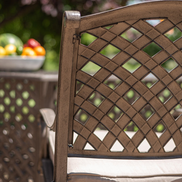 Sparta Modern Dining Arm Chair with Cushion
