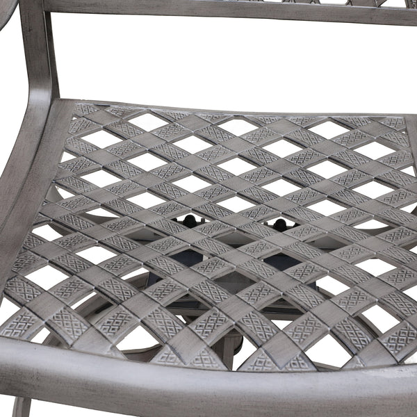 Sparta Outdoor Aluminum Swivel Rocker Dining Chairs with Cushions: Weather-Resistant, Modern, Durable , Comfortable Dining Arm Chairs for Patio, Garden, and Backyard, Set of 2