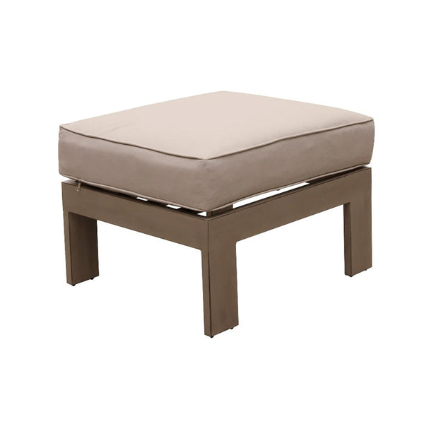 Marativa Premium Outdoor Patio Furniture: Modern Ottoman with Cushion, Outdoor footstool with Olefin Fabric Cushion, Durable, UV-Resistant for Lawn, Garden, and Backyard