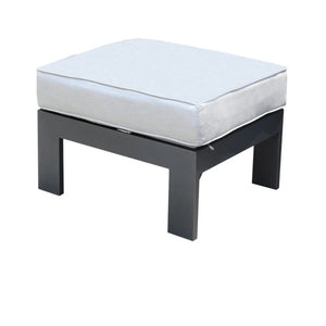 Marativa Premium Outdoor Patio Furniture: Modern Ottoman with Cushion, Outdoor footstool with Olefin Fabric Cushion, Durable, UV-Resistant for Lawn, Garden, and Backyard