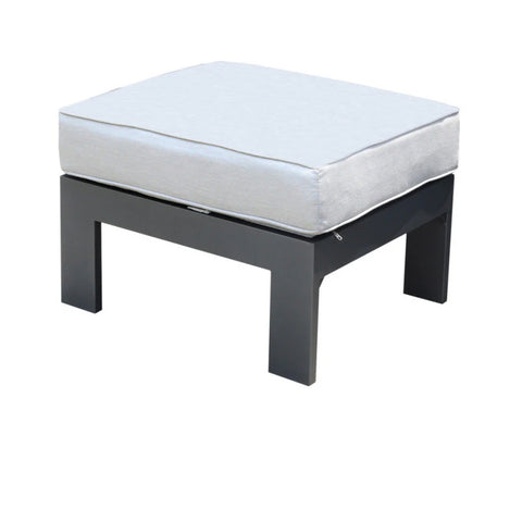 Marativa Premium Outdoor Patio Furniture: Modern Ottoman with Cushion, Outdoor footstool with Olefin Fabric Cushion, Durable, UV-Resistant for Lawn, Garden, and Backyard