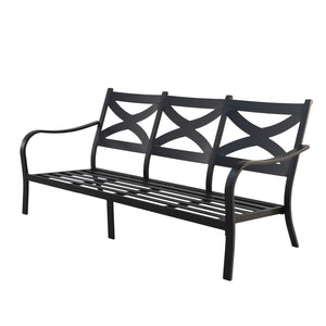 Modern Outdoor Aluminum Sofa with Cushions: Weather-Resistant, Durable and Comfortable Patio Furniture for Garden, Backyard, and Poolside