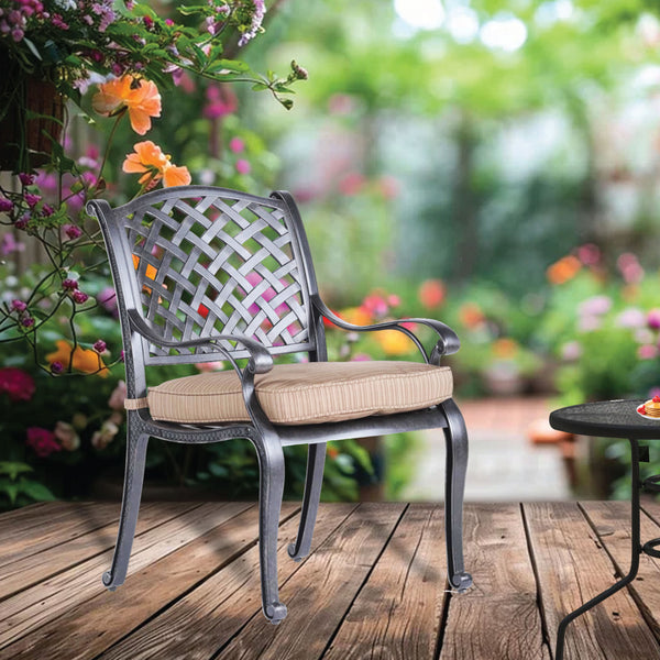 Sparta Modern Dining Arm Chair with Cushion