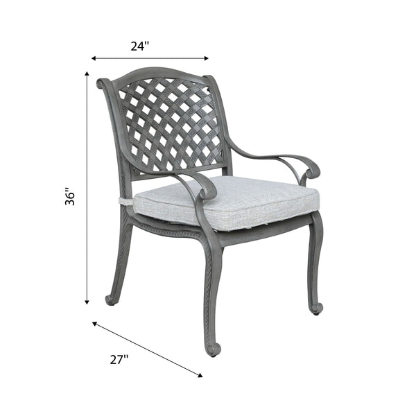 Sparta Modern Dining Arm Chair with Cushion